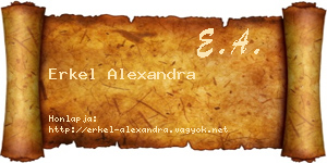 Erkel Alexandra névjegykártya